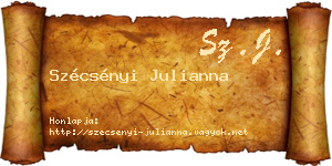 Szécsényi Julianna névjegykártya